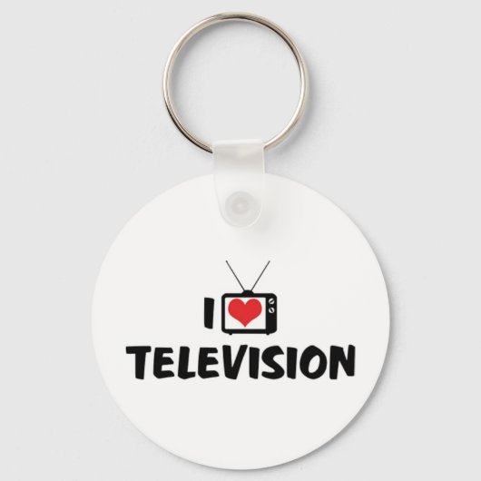 J'aime la télévision porte-clés (Recto)
