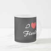 J'Aime La Typographie De Floride Gelé Café Mug (Devant droit)
