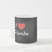 J'Aime La Typographie De Floride Gelé Café Mug (Devant gauche)