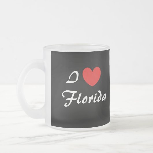 J'Aime La Typographie De Floride Gelé Café Mug (Gauche)