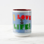 "J'aime la vie !" Tasse de café (Centre)