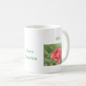 J'aime l'Amérique. Tasse à café (Devant droit)