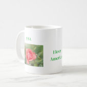 J'aime l'Amérique. Tasse à café (Devant gauche)
