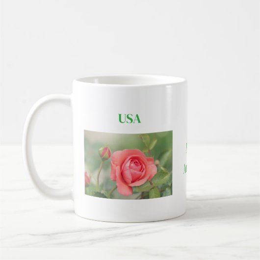 J'aime l'Amérique. Tasse à café (Gauche)