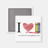 J'aime le aimant de coloriage (Recto/Verso)