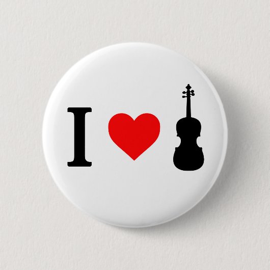 J'aime le badge de violon (Devant)