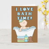 J'aime le bébé de temps de Bath dans la carte de v (Fleur jaune)