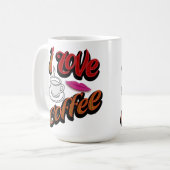 "J'aime le café" tasse à café (Devant gauche)