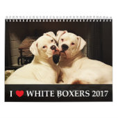 J'aime le calendrier blanc des boxeurs 2017 (Protection)