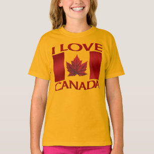 J'aime le Canada T-shirt Fille Bio Tee Canada