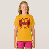 J'aime le Canada T-shirt Fille Bio Tee Canada (Devant entier)