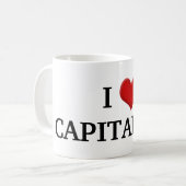 J'aime le capitalisme drôle Mug politique conserva (Devant gauche)