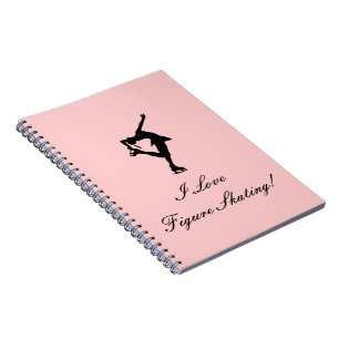 J'aime le CARNET de patinage artistique, rose