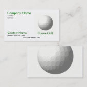 J'aime le carte de visite de golf (Devant / Derrière)