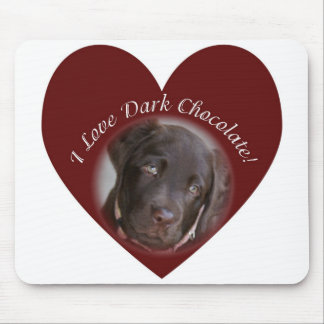 J'aime le chocolat foncé - tapis de souris de