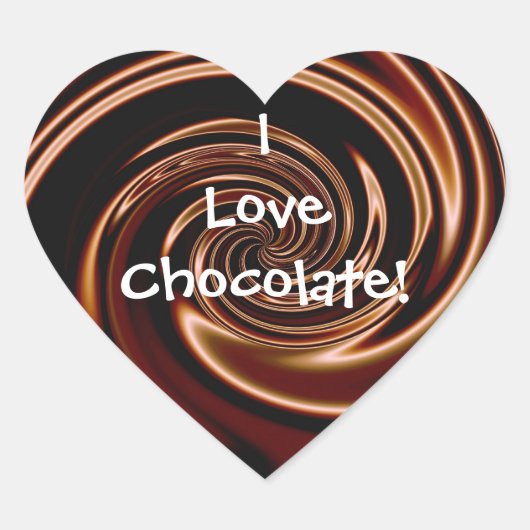 J'Aime Le Chocolat ! Stickers cœurs (Devant)