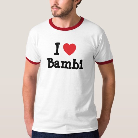 J'aime le coeur de Bambi T-Shirt (Devant)
