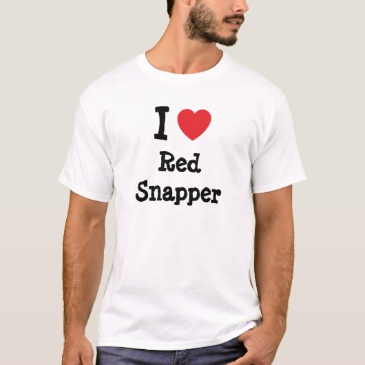 J'aime le coeur de Red Snapper T-Shirt (Devant)