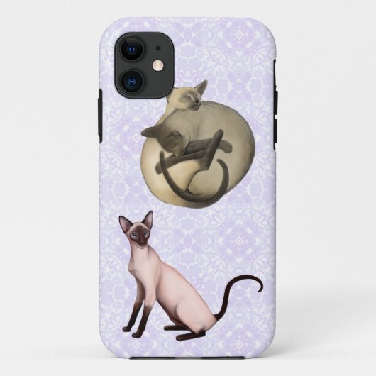 J'aime le coque iphone de chats siamois (Dos)