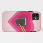 J'aime le coque iphone de petit pain de sushi de (Dos (Horizontal))
