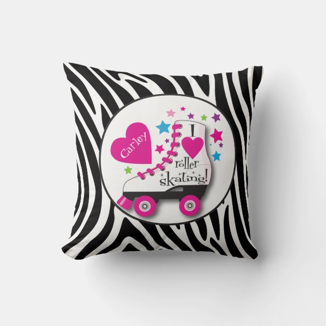 J'aime le coussin de patinage de rouleau (Recto)