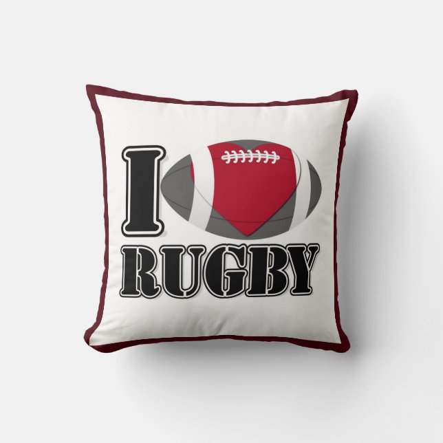 J'aime le coussin de rugby (Recto)