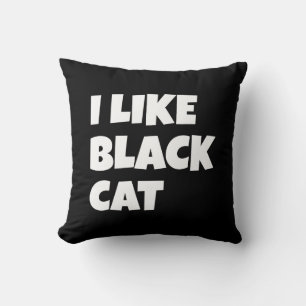 J'Aime Le Coussin Design Chat Noir