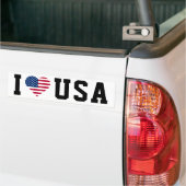 J'aime le drapeau des USA Sticker en forme de coeu (Sur camion)