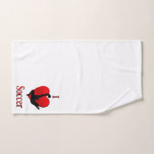 J'aime le football (Serviette à main)
