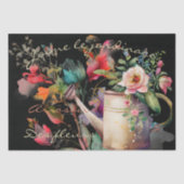 J'aime Le Jardinage Franse Bloemen en Watering Can Tissuepapier (Voorkant)