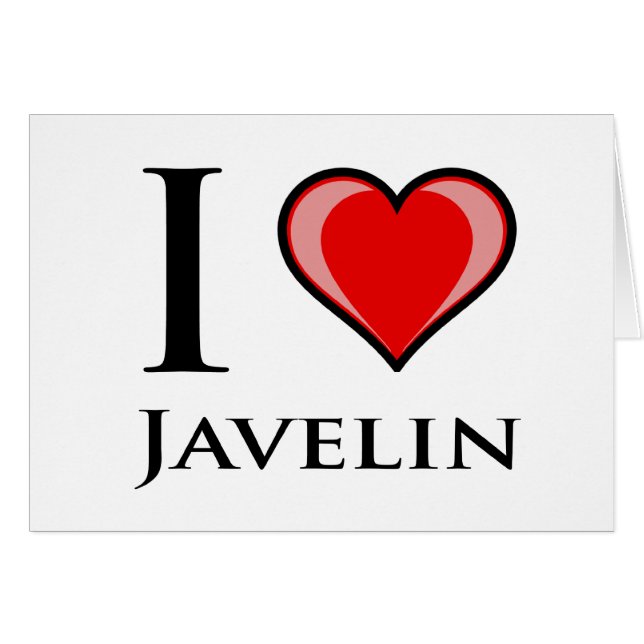 J'aime le javelot (Devant horizontal)