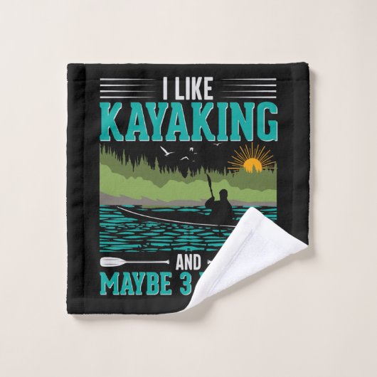 J'Aime Le Kayak Plus Que Les Gens (Gant de toilette)