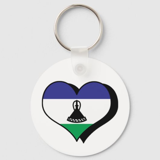 J'aime le Lesotho Porte-clés (Recto)