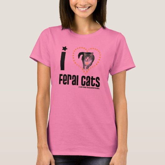 J'aime le long T-shirts de douille de dames (Devant)