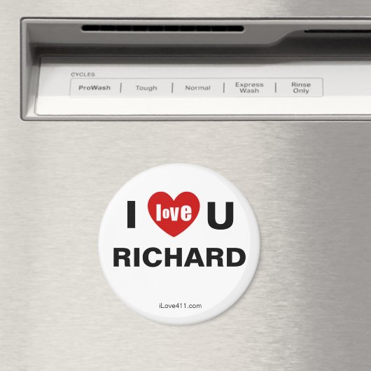 J'Aime Le Magnet Fridge RICHARD (In Situ (Lave-vaisselle))