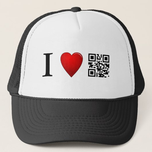 J'aime le modèle de casquette de code de QR (Devant)