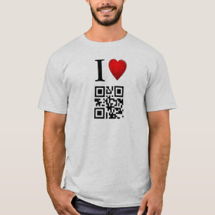 J'aime le modèle de T-shirt de code de QR