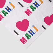 J'aime le papier de soie de soie de Mahj (Détail)