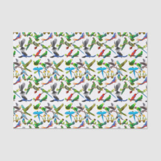 J'aime le papier de soie de soie de perroquets