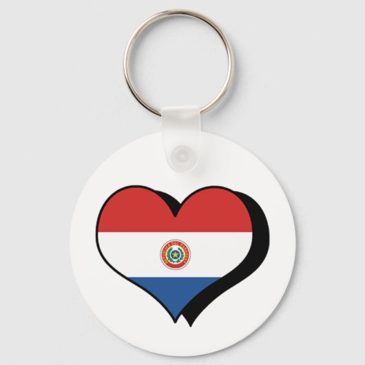 J'aime le Paraguay Porte-clés (Recto)