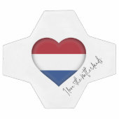 J'Aime Le Pays-Bas Drapeau Couleurs Coeur (Plat)