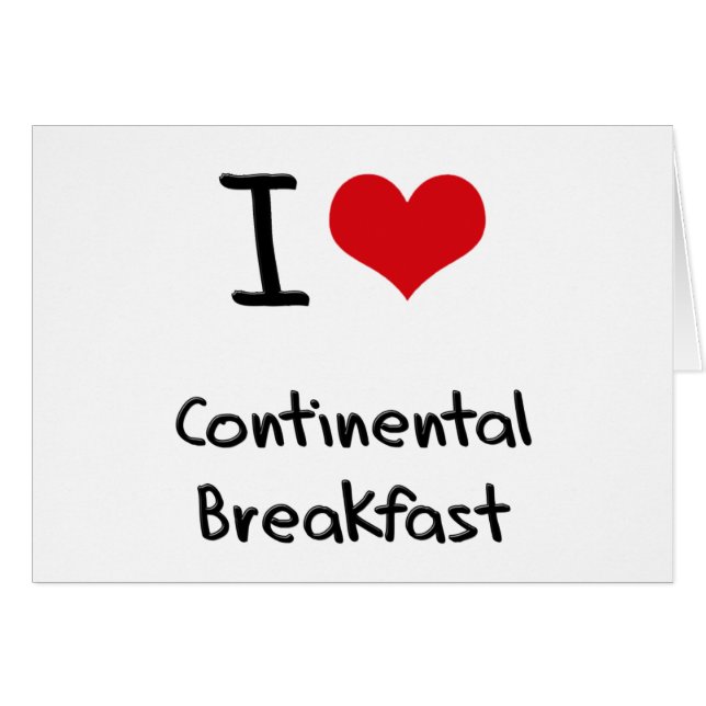 J'aime le petit déjeuner continental (Devant horizontal)