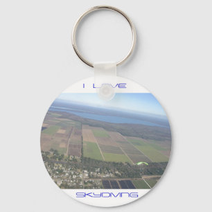 J'aime le porte-clés de parachutisme