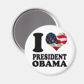 J'aime le président Obama Magnet (Recto/Verso)