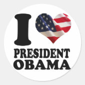 J'aime le président Obama Sticker (Devant)