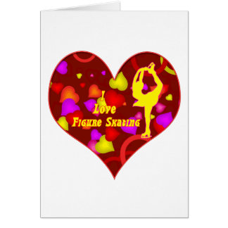 J'aime le rétro coeur de conception de patinage