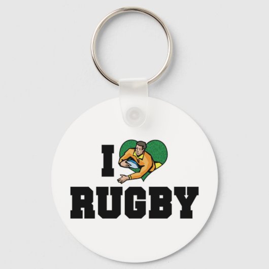 J'aime le rugby porte-clés (Recto)
