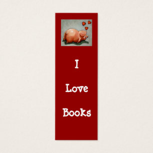 J'AIME LE SIGNET DE LIVRES AVEC PORCIN