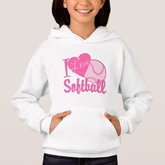 J'Aime Le Softball Rose (Devant)