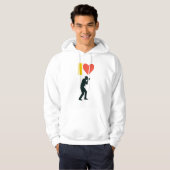 J'aime le Sweat - shirt à capuche (Devant entier)